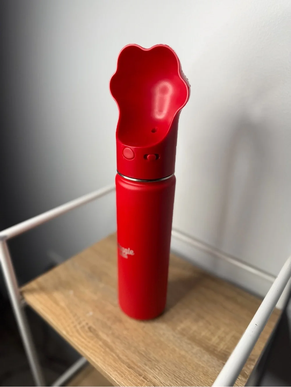 Waggle Red Dog Water Bottle